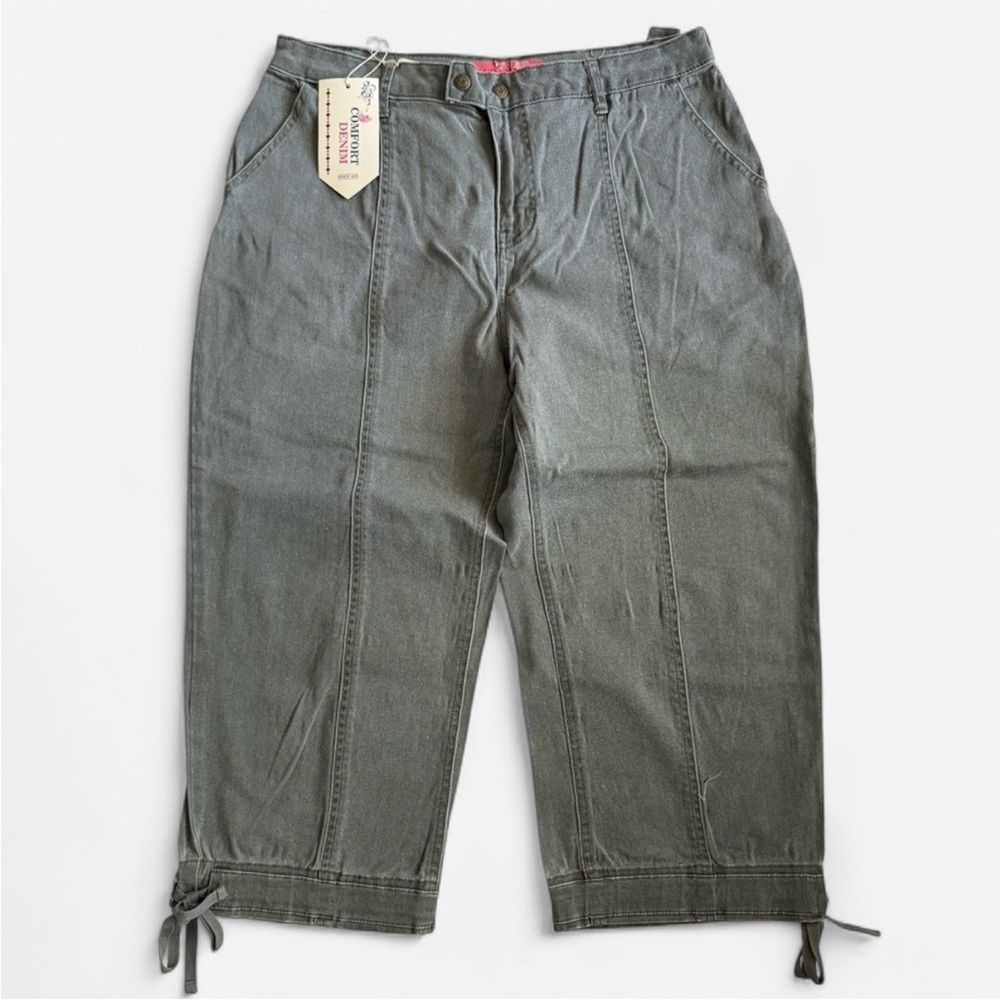 Comfort Denim Green Denim cropped Pants